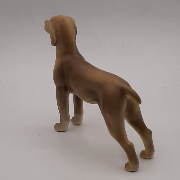 Vintage Matte Sandy Brown Lab Dog Stoic Figure Japan Porcelain - Picture 5 of 9